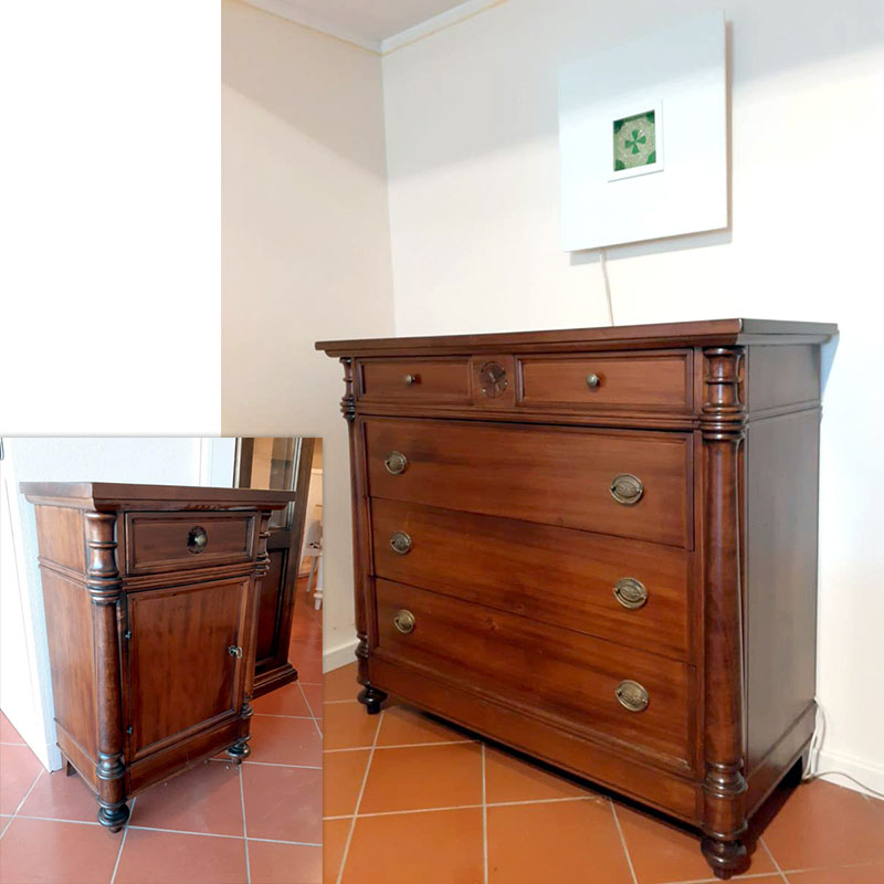 Gruppo genovese colore noce o bianco antico shabby